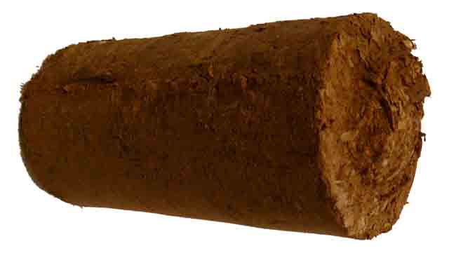 briquetted leaves